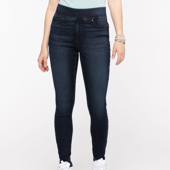 Small Ricki's Dark Wash Pull-On Jegging - Picture 1 of 7